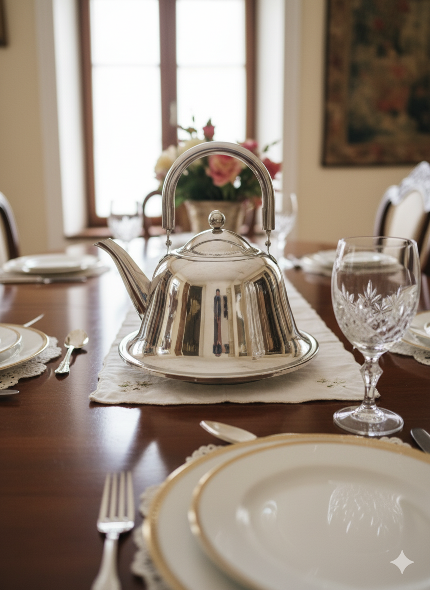 Stainless Steel Tea Serving Kettle Italian style