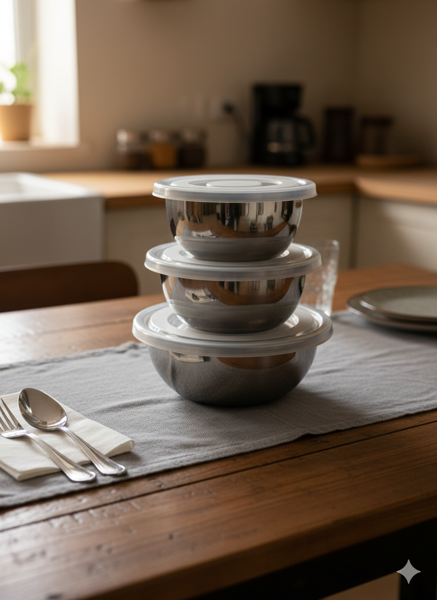 Stainless Steel Storage box 3pcs set