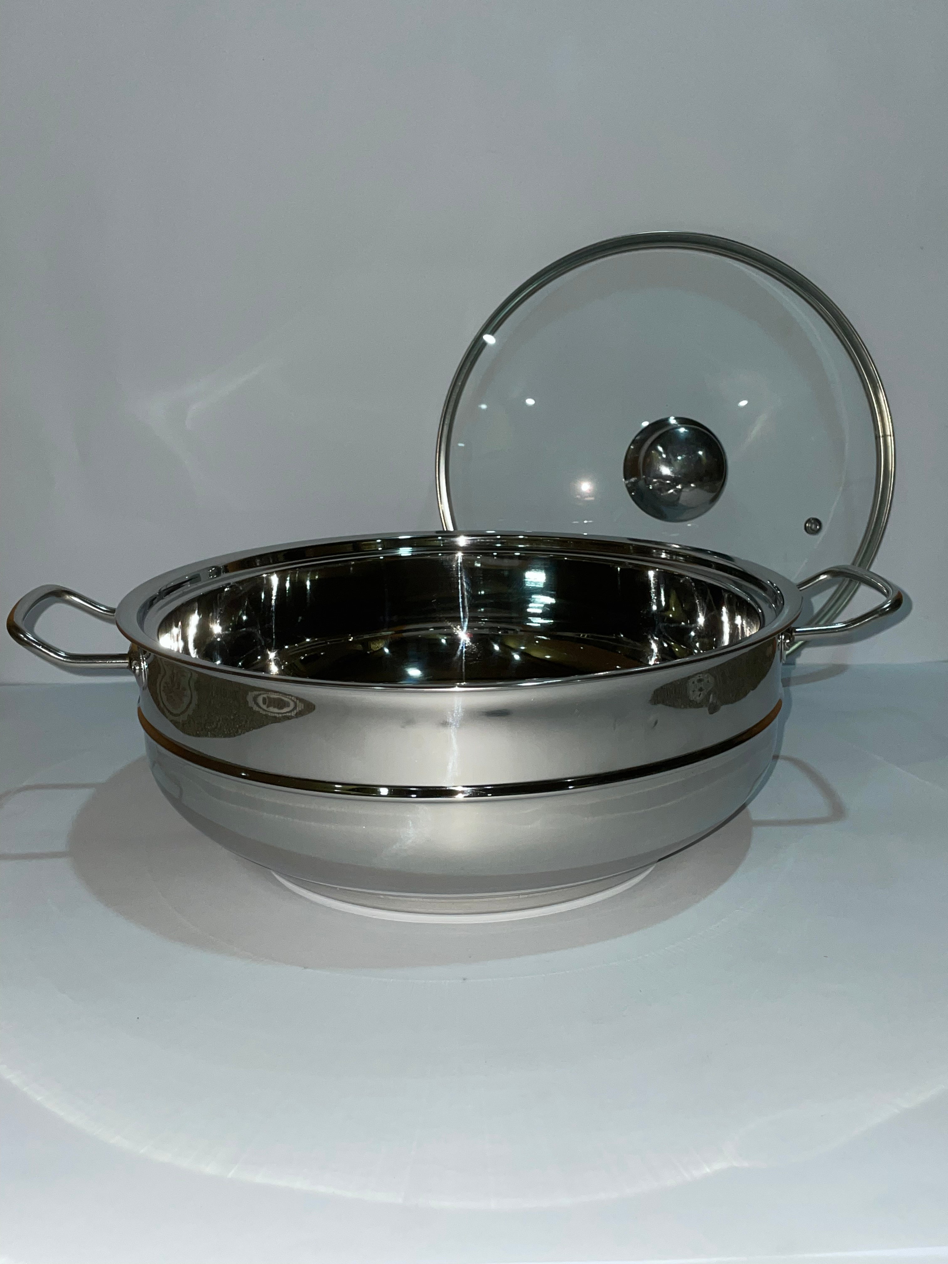 Glass lid Steel Hot Pot