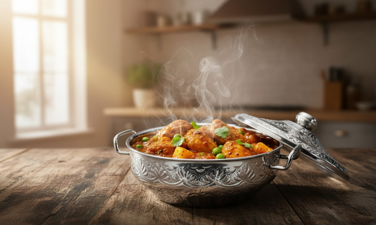 Stainless Steel Hotpot Set 3 pcss Naqsgi Style